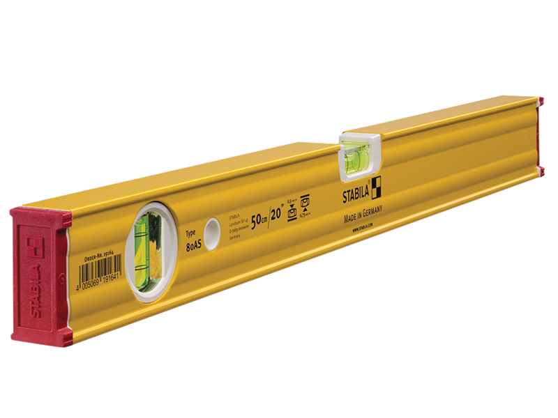 STB80AS50 - 80 AS Spirit Level 2 Vial 19164 50cm