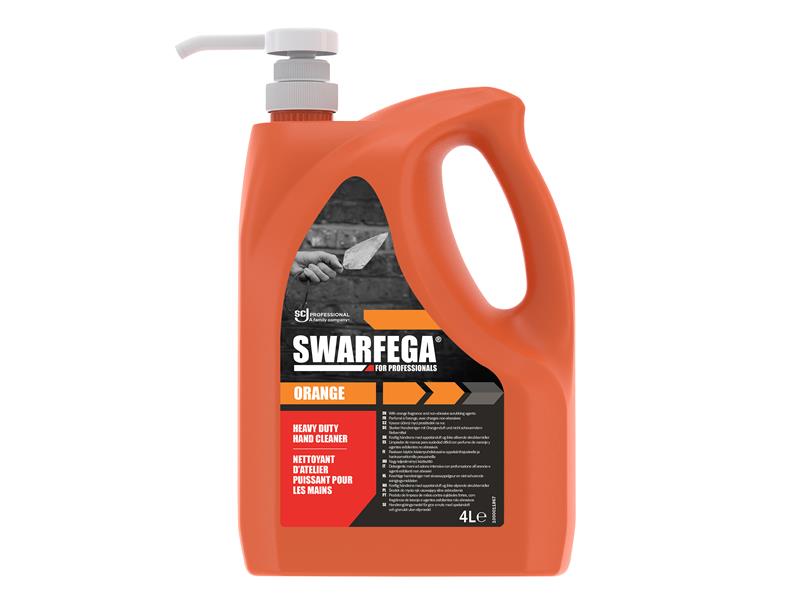 SWASOR4LMP - Orange Hand Cleaner Pump Top Bottle 4 litre
