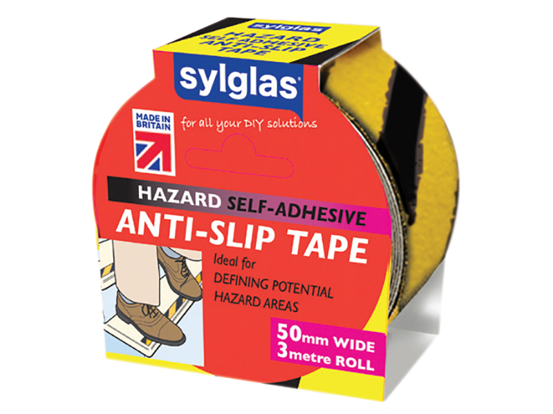 SYLASTBLY - Anti-Slip Tape 50mm x 3m Black & Yellow Hazard