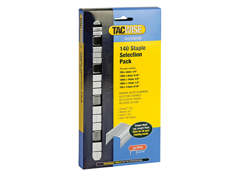 TAC0350 - 140 Heavy-Duty Staples (Type T50 G) Selection (Pack 4400)