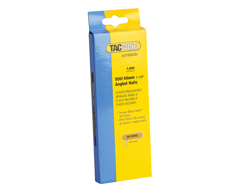 500 18 Gauge 40mm Angled Nails Pack 1000
