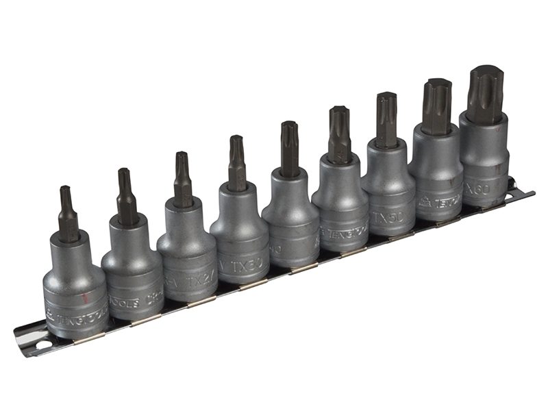 TENM1213TX - M1213TX Socket Clip Rail Set of 9 Internal TORX 1/2in Drive