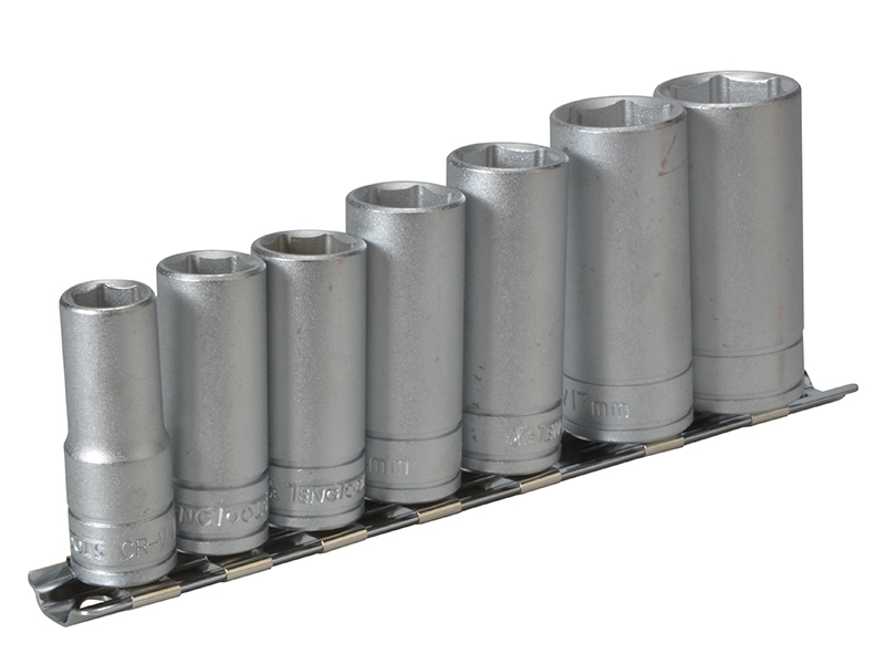TENM3807 - M3807 Socket Clip Rail Set of 7 Metric 3/8in Drive