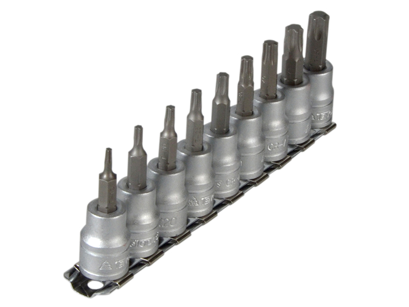 TENM3813TX - M3813TX Socket Clip Rail Set of 9 External TORX 3/8in Drive