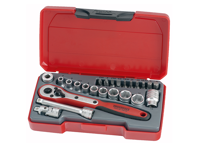 TENT1424 - T1424 Socket Set of 24 Metric 1/4in Drive