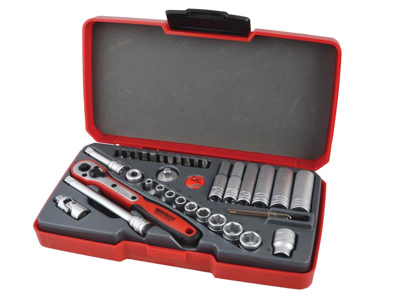 TENT1436 - T1436 Socket Set of 36 Metric 1/4in Drive