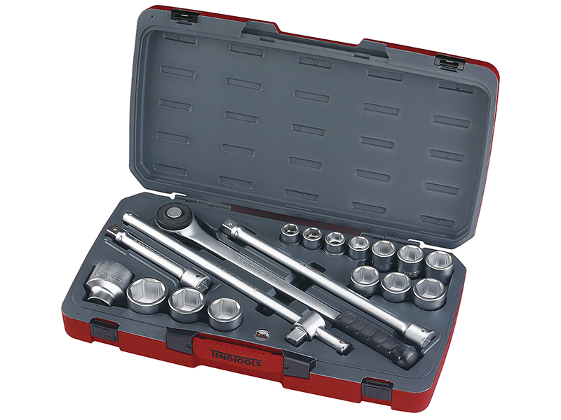 TENT34186 - T3418-6 Socket Set of 18 Metric 3/4in Drive