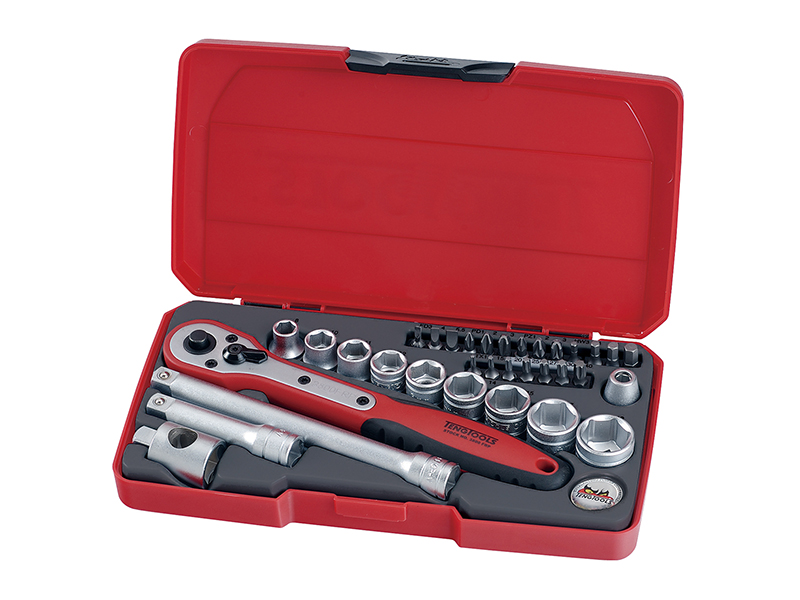 TENT3834 - T3834 Socket & Bit Set of 34 Metric 3/8in Drive