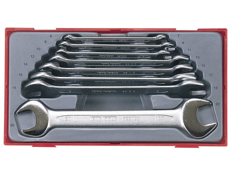 TT6208 Metric Open End Spanner Set 8 Piece