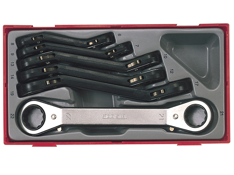 TTRORS Metric Ratchet Ring Spanner Set 6 Piece