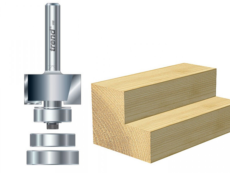 TRE464414TC - 46/44 x 1/4 TCT Bearing Guided Rebater 24mm x 12.7mm