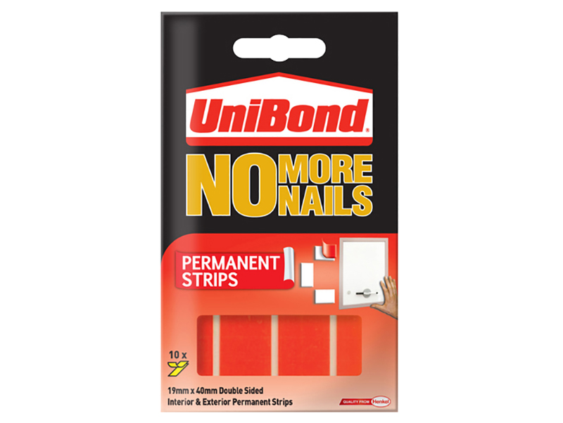 UNI781740 - No More Nails Permanent Pads 19mm x 40mm (Pack of 10)