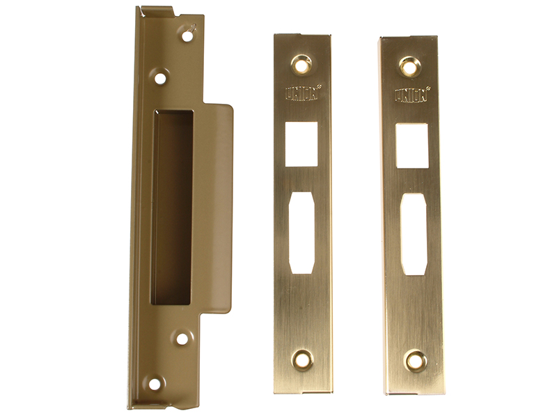 UNNJ2200R05P - StrongBOLT 2200 Mortice Sashlock Rebate Kit 13mm Polished Brass Box