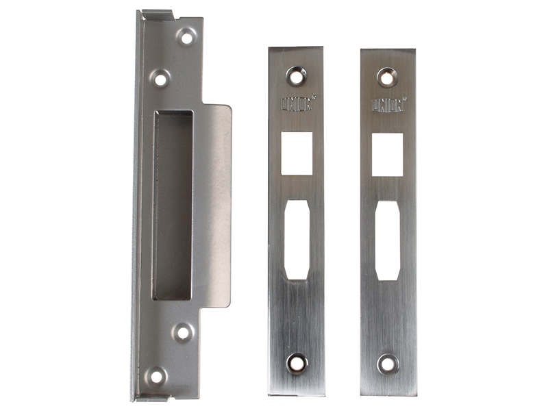 UNNJ2200R05S - StrongBOLT 2200 Mortice Sashlock Rebate Kit 13mm Satin Chrome Box