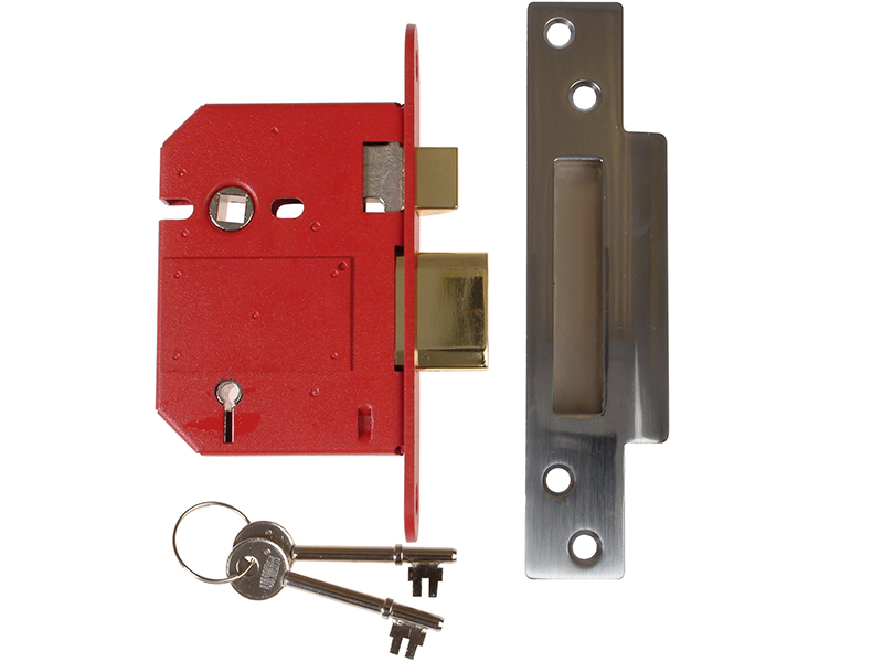 UNNJ2200SC30 - StrongBOLT 2200S BS 5 Lever Mortice Sashlock Satin Chrome 81mm Box