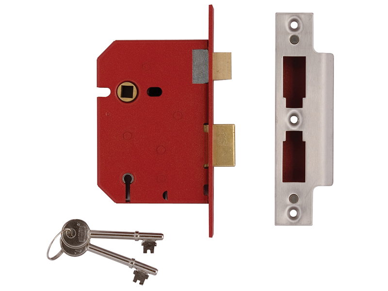 UNNJ2201SC25 - 2201 5 Lever Mortice Sashlock Satin Chrome 65mm 2.5in Box