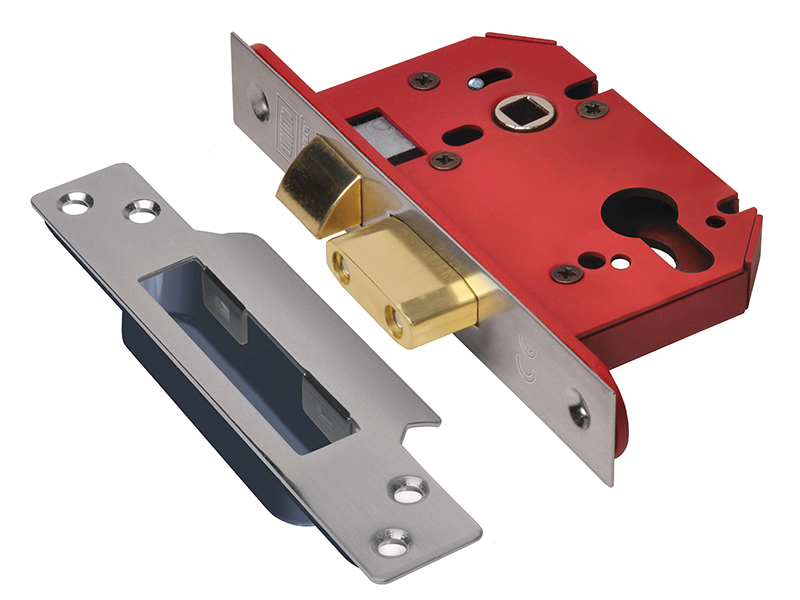UNNJL22ESS25 - StrongBOLT 22EU EUS-SS-2.5 Euro Sashlock Stainless Steel 68mm 2.5in