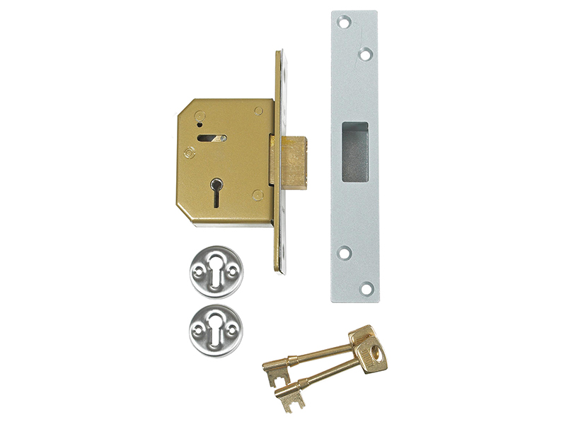 UNNV3G115C67 - 3G115 C Series 5 Lever Deadlock 67mm 2.5in Satin Chrome
