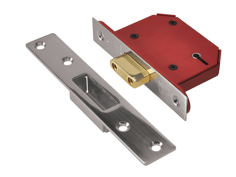 UNNY2105SS25 - StrongBOLT 2105S Stainless Steel 5 Lever Mortice Deadlock Visi 68mm 2.5in