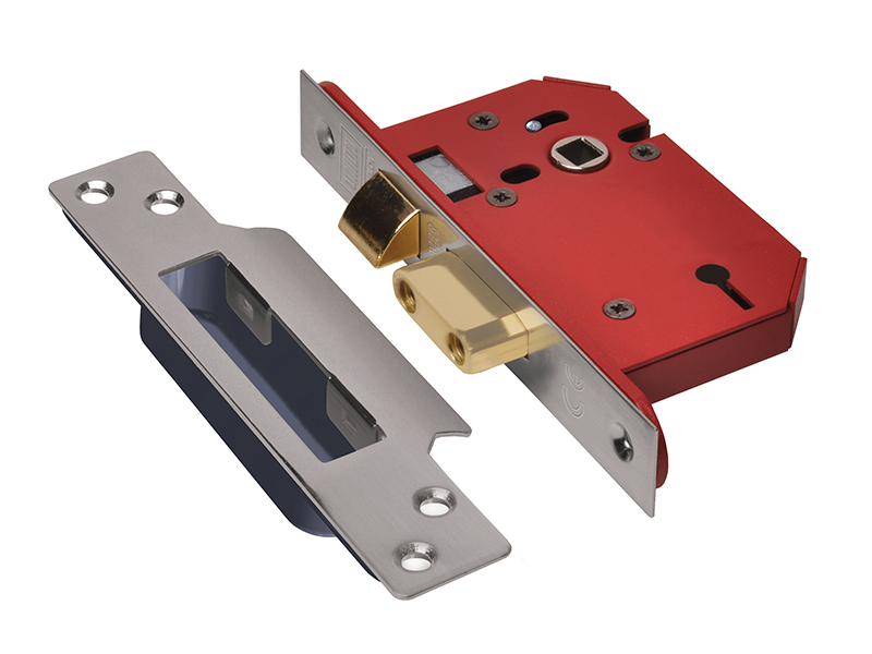 UNNY2203SS25 - StrongBOLT 2203S 3 Lever Mortice Sashlock Stainless Steel 68mm 2.5in Visi