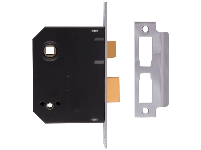 UNNY2294PL25 - 2294 Mortice Bathroom Lock Polished Brass 63mm 2.5in Visi