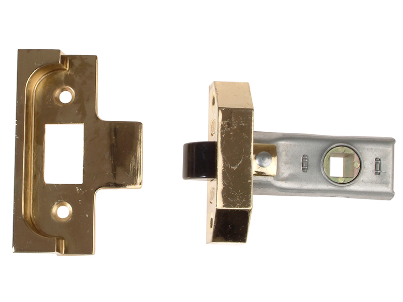 UNNY2650EB25 - Rebated Tubular Mortice Latch 2650 Electro Brass 63mm 2.5in