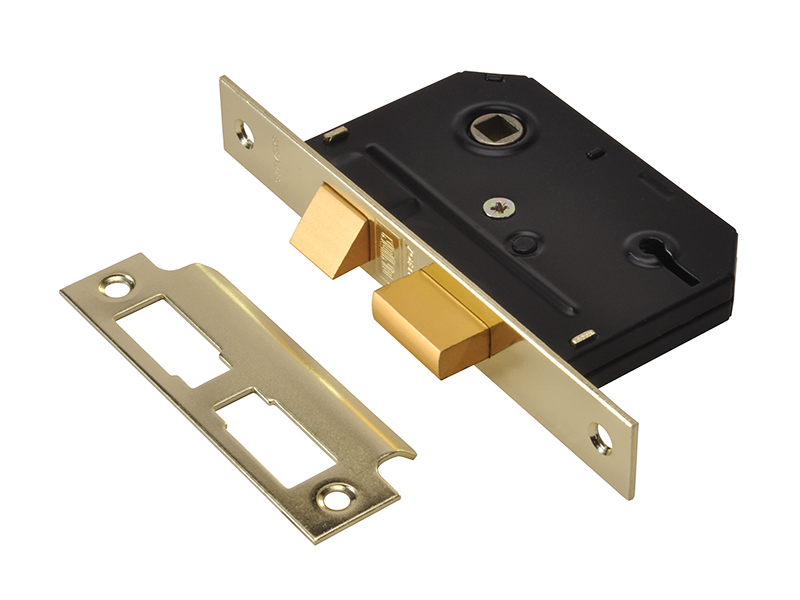 UNNYESSLPB30 - ES-SL Essentials 3 Lever Mortice Sashlock Polished Brass 79mm 3in Visi