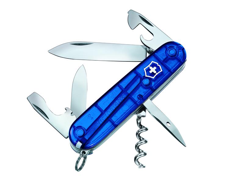 VICJELSPABLB - Spartan Swiss Army Knife Translucent Blue Blister Pack