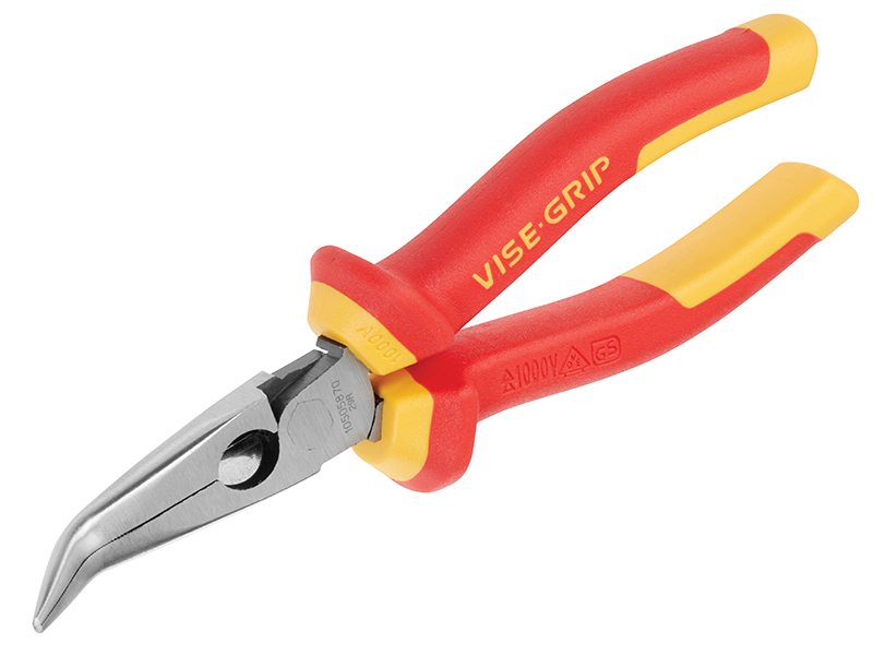 VIS10505870 - High Leverage VDE Bent Nose Pliers 200mm (8in)