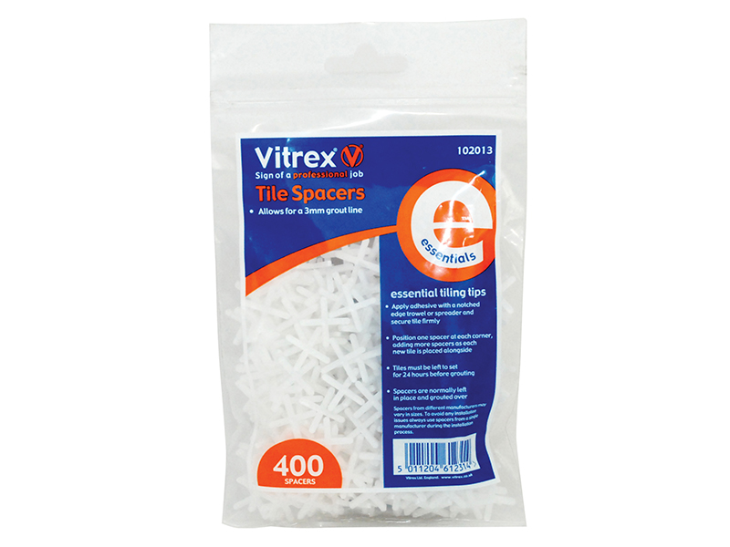 VIT102013 - Essential Tile Spacers 3mm (Pack 400)