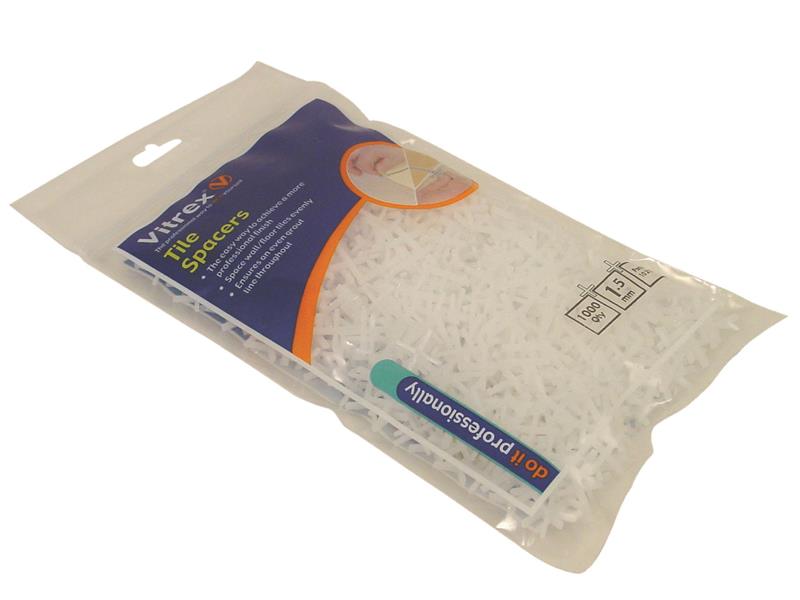 VIT102153 - Wall Tile Spacers 1.5mm (Pack 1000)