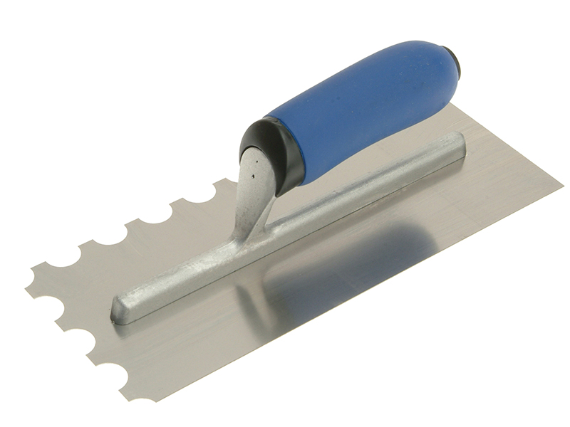 Professional Notched Adhesive Trowel 20mm Stainless Steel 11 x 4.1/2in
