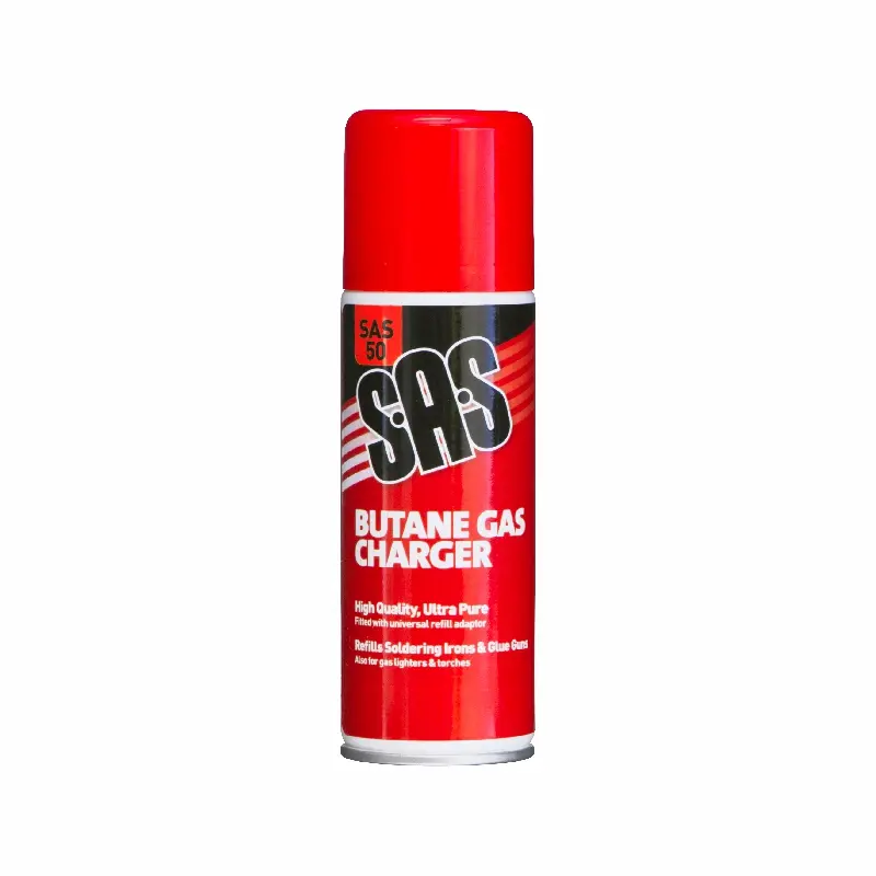 SAS50 - Butane Gas Charger 200ml (6-Pack)