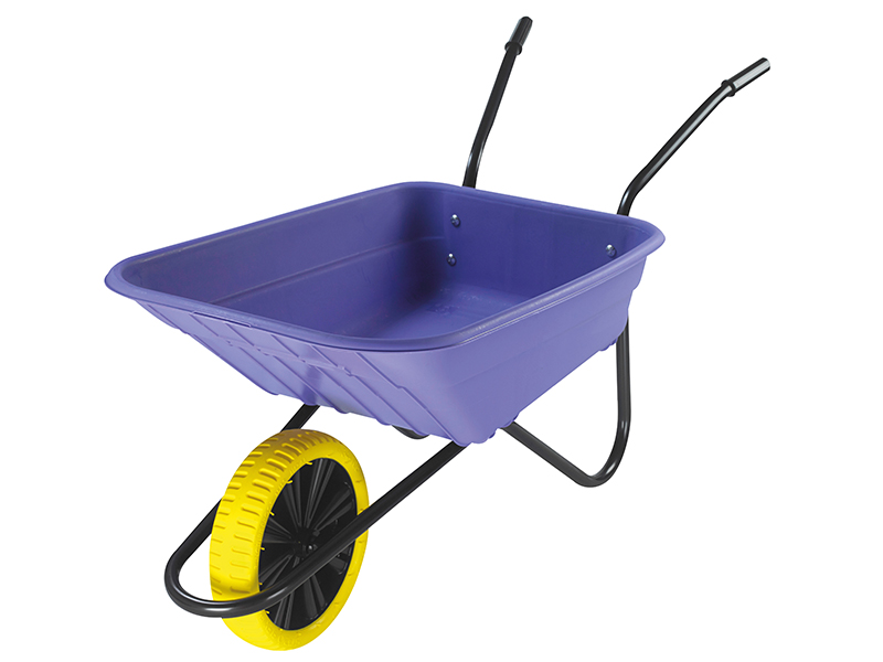 WALBSHLIPPDD - Boxed 90L Lilac Polypropylene Wheelbarrow - Puncture Proof