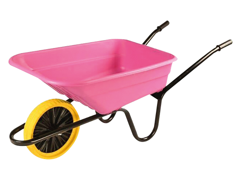 WALBSHPKPPDD - Boxed 90L Pink Polypropylene Wheelbarrow - Puncture Proof