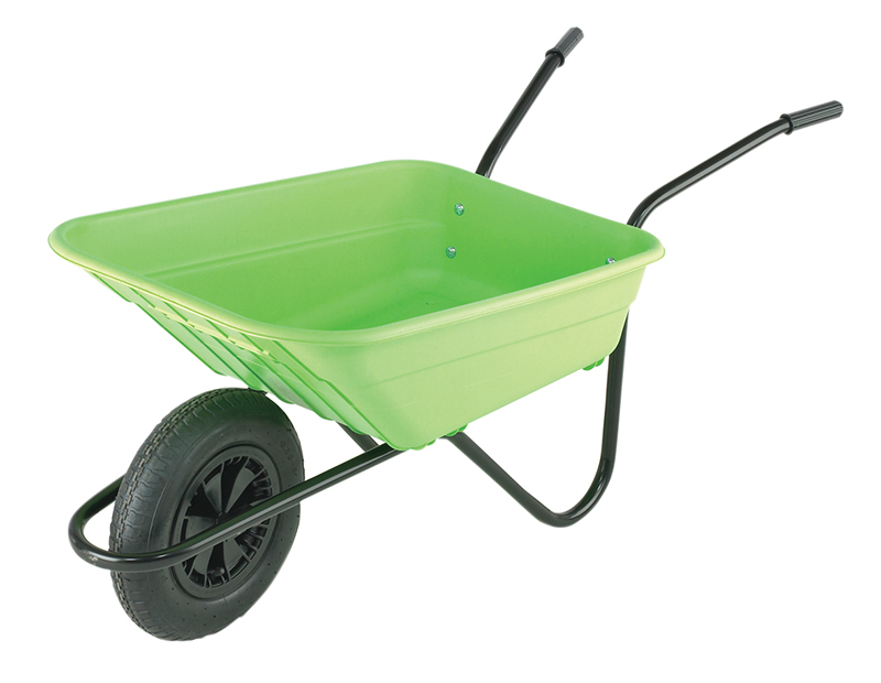 WALSHLIMP - 90L Lime Polypropylene Wheelbarrows