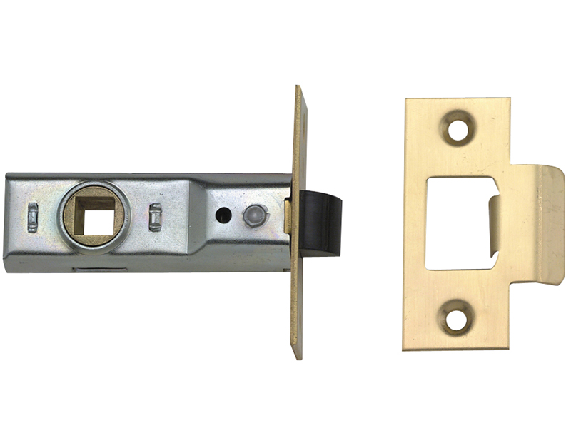 YAL3PM888PB2 - M888 Tubular Mortice Latch 64mm 2.5 in Polished Brass Pack of 3