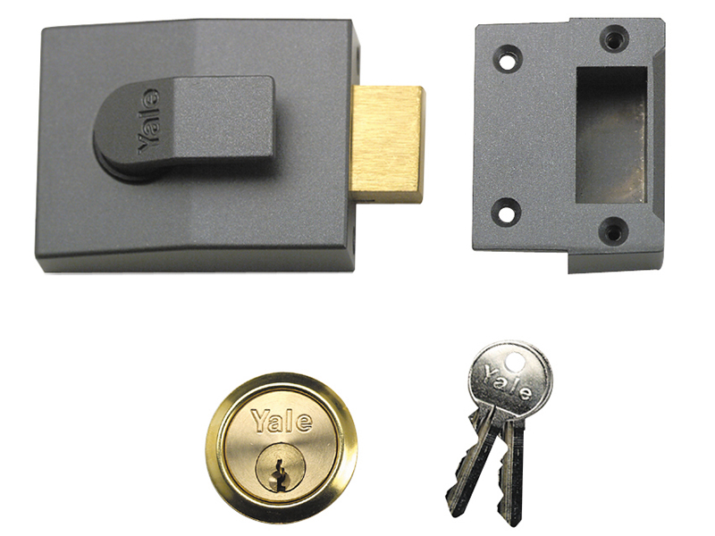 YAL82DMGPB - 82 Deadbolt Nightlatch 60mm Backset DMG Finish Box