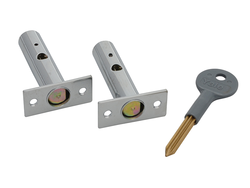 YALP2PM444CH - PM444 Door Security Bolts Polished Chrome Finish Visi of 2