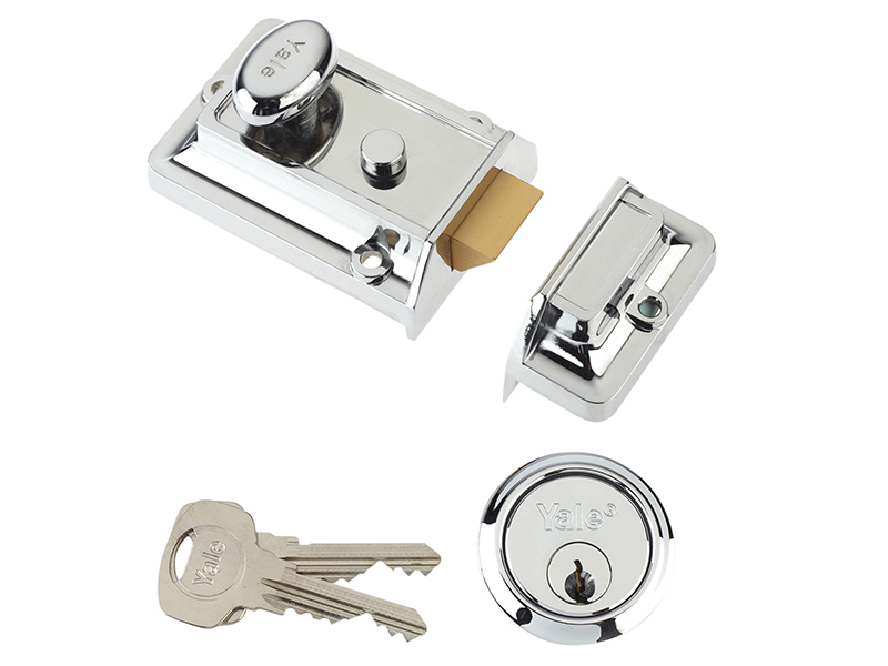 YALP77CH - P77 Traditional Nightlatch 60mm Backset Chrome Finish Visi