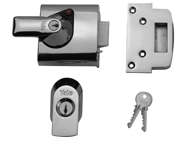 YALPBS1CH - BS1 Nightlatch British Standard Lock 60mm Backset Chrome Finish Visi