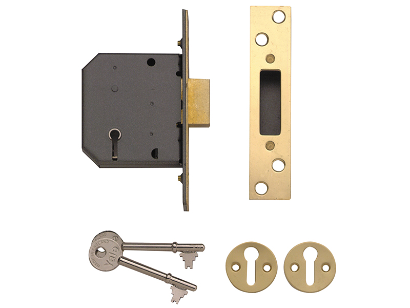 YALPM552PB30 - PM552 5 Lever Mortice Deadlock 80mm 3in Polished Brass