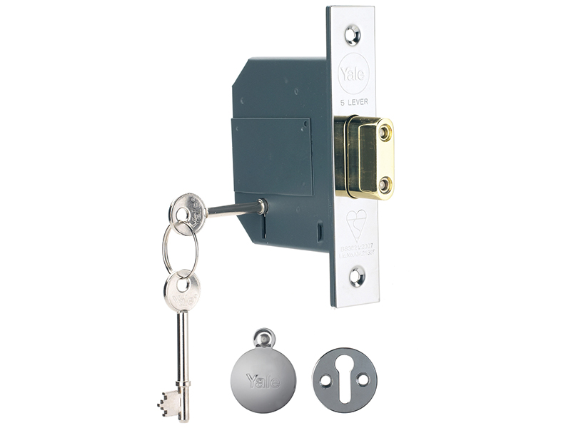 YALPM562CH25 - PM562 Hi-Security BS 5 Lever Mortice Deadlock 68mm 2.5in Polished Chrome