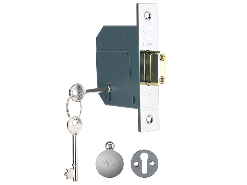 YALPM562CH30 - PM562 Hi-Security BS 5 Lever Mortice Deadlock 81mm 3in Polished Chrome