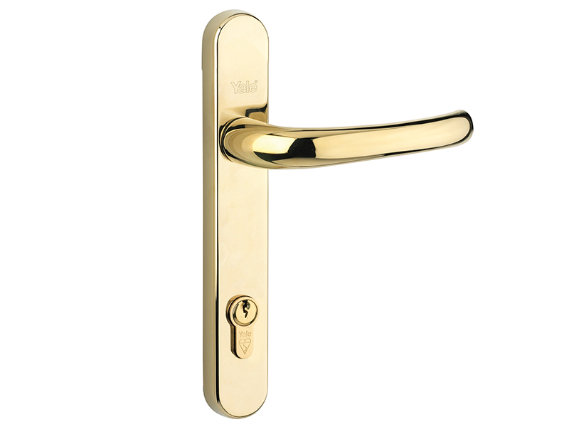 YALPPVCRHPGF - Retro Door Handle PVCu Polished PVD Gold Finish