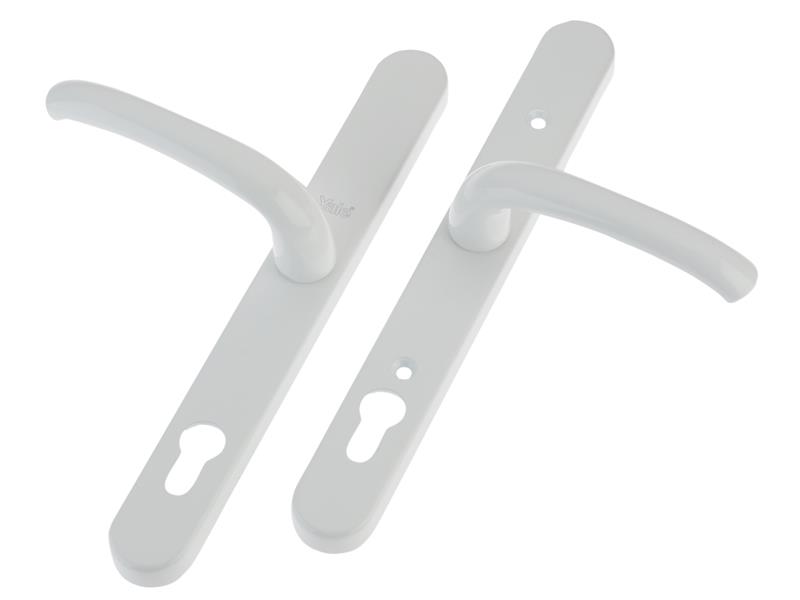 YALPPVCRHWH - Retro Door Handle PVCu Polished PVD White Finish