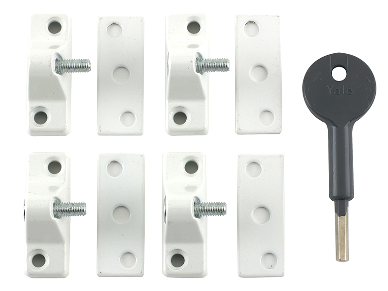 YALV8K1184WE - 8K118 Economy Window Lock White Finish Pack of 4 Visi