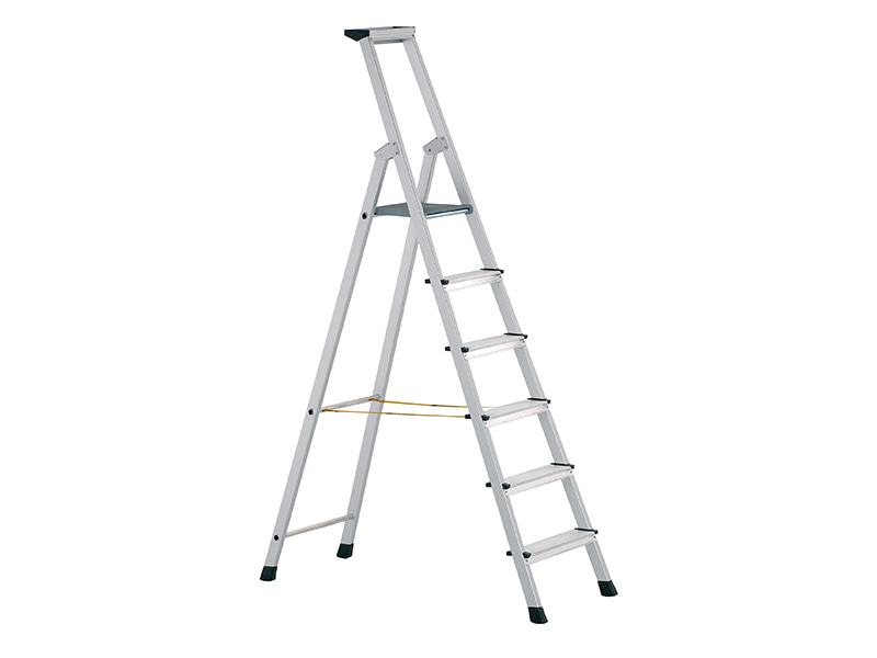 Anodised Trade Platform Steps Platform Height 1.76m 8 Rungs