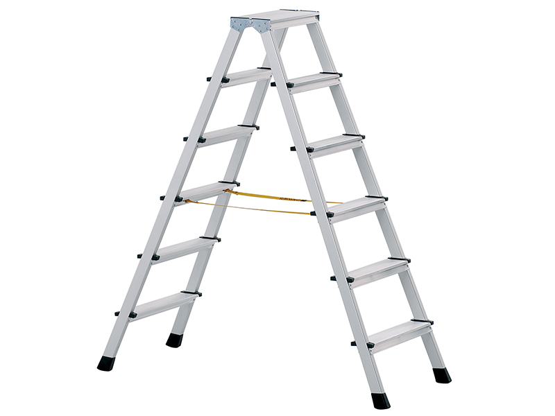 Anodised Double-Sided Steps Open 1.67m 2 x 7 Rungs