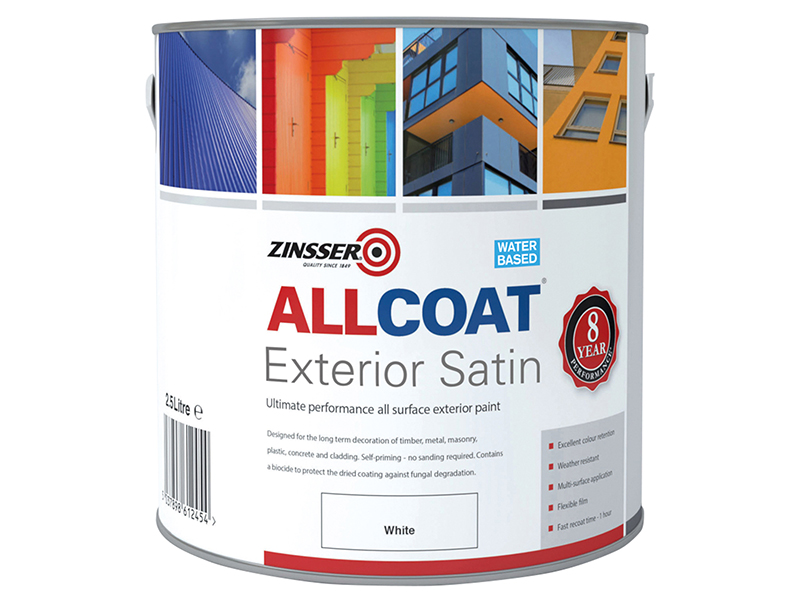 ZINACEWH25L - AllCoat Exterior White 2.5 litre
